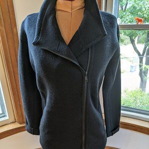 Vince - Size XS - Moto -Asymmetric zip black wool sweater
